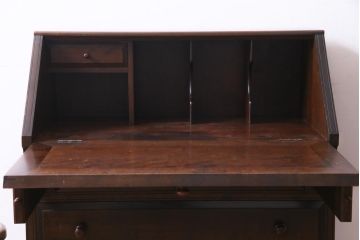 中古　松本民芸家具　高島屋記念モデル　M型ビューロー(ライティングビューロー、デスク、在宅ワーク、在宅用)(定価約30万円)(1)