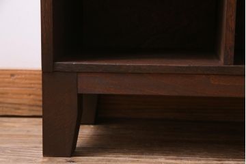 アンティーク家具　和製アンティーク　学校ロッカーをリメイクした脚付きマス目棚(ロッカー、収納棚、下駄箱、本棚)(2)