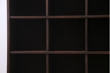 アンティーク家具　和製アンティーク　学校ロッカーをリメイクした脚付き3×7マス目棚(ロッカー、収納棚、下駄箱、本棚)