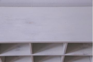 ペイント家具　2×7マス　アンティーク風の淡いカラーがお洒落なマス目棚(収納棚、ロッカー、下駄箱、オープンラック)