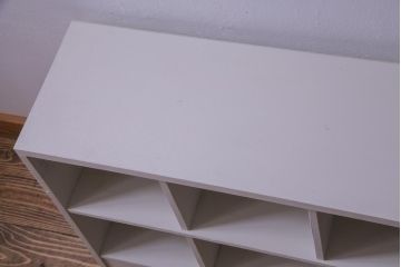 ペイント家具　2×7マス　シンプルなデザインが使いやすいマス目棚(収納棚、ロッカー、下駄箱、オープンラック)