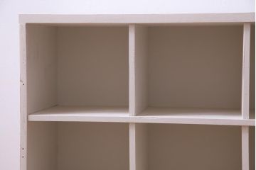 ペイント家具　2×7マス　シンプルなデザインが使いやすいマス目棚(収納棚、ロッカー、下駄箱、オープンラック)
