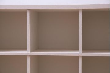 ペイント家具　2×7マス　シンプルなデザインが使いやすいマス目棚(収納棚、ロッカー、下駄箱、オープンラック)