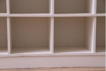 ペイント家具　2×7マス　シンプルなデザインが使いやすいマス目棚(収納棚、ロッカー、下駄箱、オープンラック)