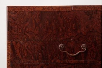 アンティーク家具　和製アンティーク　総ケヤキ材　玉杢が上品な引き出し付きの鏡台(化粧箱、小引き出し、小物収納)(1)
