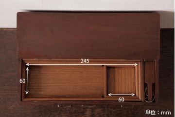 アンティーク家具　日本製　桑材　至れり尽くせりの収納スペースがうれしいソーイングボックス(裁縫箱、小引き出し)