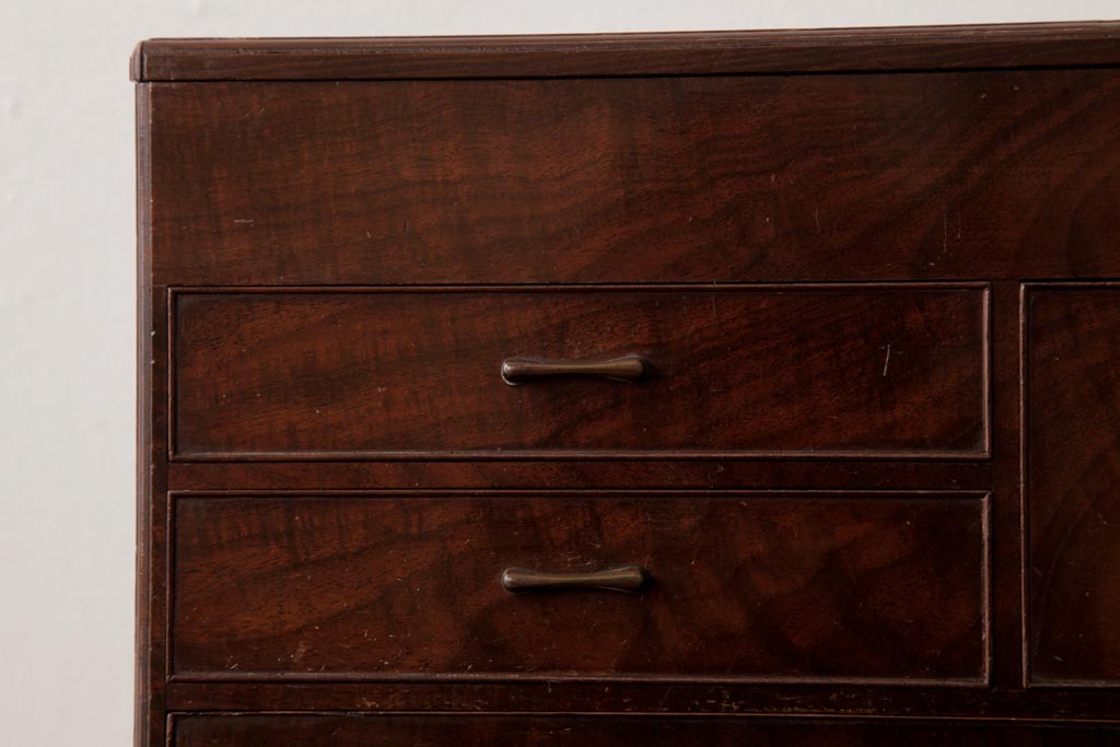 アンティーク家具　日本製　桑材　至れり尽くせりの収納スペースがうれしいソーイングボックス(裁縫箱、小引き出し)