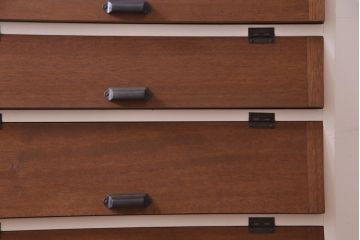 リメイク家具　パタパタ扉の収納棚(5段タイプ)(戸棚、下駄箱)