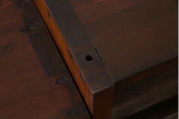 アンティーク家具　大正昭和期　大ぶりな2段重ね収納棚(飾り棚、ガラス戸棚、本箱)