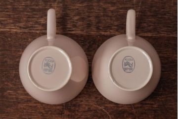 イギリスビンテージ　Poole Pottery(プール・ポタリー)　Twintone(ツイントーン)　カップ&ソーサー2客セット