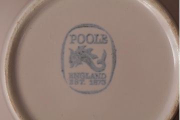 イギリスビンテージ　Poole Pottery(プール・ポタリー)　Twintone(ツイントーン)　カップ&ソーサー2客セット