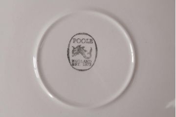 イギリスビンテージ　Poole Pottery(プール・ポタリー)　Twintone(ツイントーン)　カップ&ソーサー3客セット