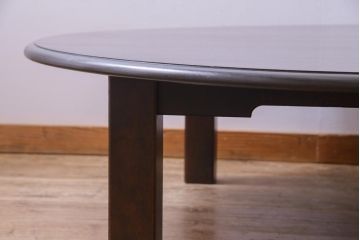 中古　北海道民芸家具　特注品　特大サイズが目を惹く円卓(座卓、ちゃぶ台)