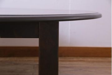 中古　北海道民芸家具　特注品　特大サイズが目を惹く円卓(座卓、ちゃぶ台)