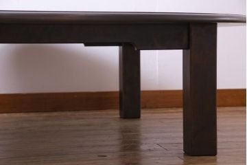中古　北海道民芸家具　特注品　特大サイズが目を惹く円卓(座卓、ちゃぶ台)