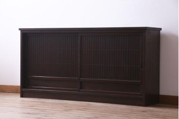 ラフジュ工房オリジナル　5尺　格子が上品な引き戸を利用したサイドボード(戸棚、収納棚)