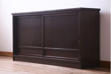 ラフジュ工房オリジナル　5尺　格子が上品な引き戸を利用したサイドボード(戸棚、収納棚)