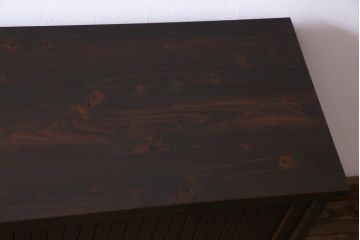 ラフジュ工房オリジナル　5尺　格子が上品な引き戸を利用したサイドボード(戸棚、収納棚)