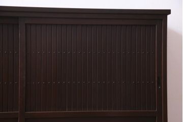 ラフジュ工房オリジナル　5尺　格子が上品な引き戸を利用したサイドボード(戸棚、収納棚)