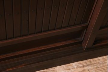 ラフジュ工房オリジナル　5尺　格子が上品な引き戸を利用したサイドボード(戸棚、収納棚)