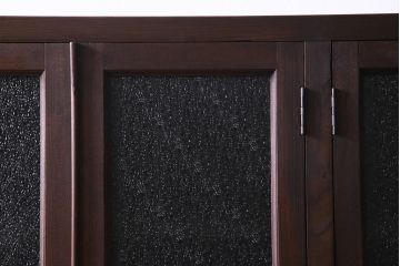 アンティーク家具　最高級品!　三方ケヤキ材　クラシカルな佇まいが魅力的な食器棚(収納棚、キャビネット)