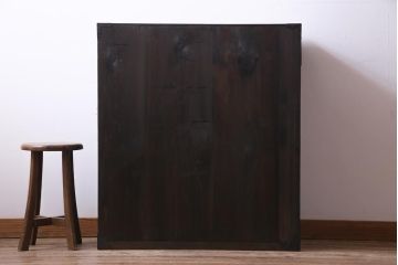 アンティーク家具　和製アンティーク　コントラストが味わい深い松本衣装箪笥(時代箪笥、和タンス)