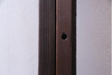 和製アンティーク　大正期　当時もの色ガラス入り!　レトロな色合いのガラス戸(引き戸、建具)2枚セット