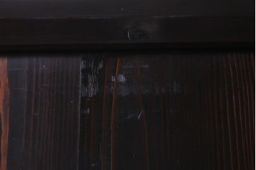 和製アンティーク　ラフジュ工房オリジナルステンドグラス　モールガラス・結霜ガラス入り　ステンドグラスがお洒落な色ガラス帯戸2枚セット(建具、板戸、ガラス戸)