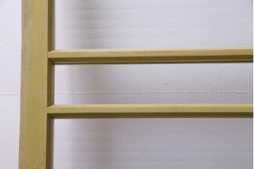 ペイント建具　レトロな雰囲気がお洒落な銀モールガラス入りガラス戸2枚セット(引き戸)
