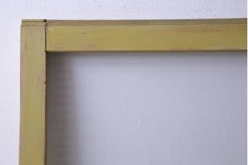 ペイント建具　レトロな雰囲気がお洒落な銀モールガラス入りガラス戸2枚セット(引き戸)