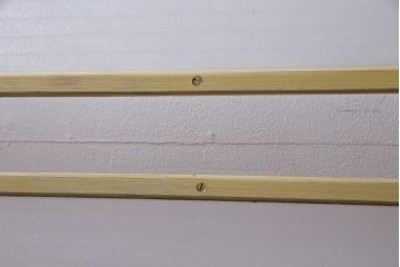 ペイント建具　レトロな雰囲気がお洒落な銀モールガラス入りガラス戸2枚セット(引き戸)