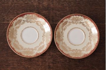 ノリタケ(Noritake、則武、日陶)　マルキ印　エレガントなデザインが魅力のカップ&ソーサー2客セット