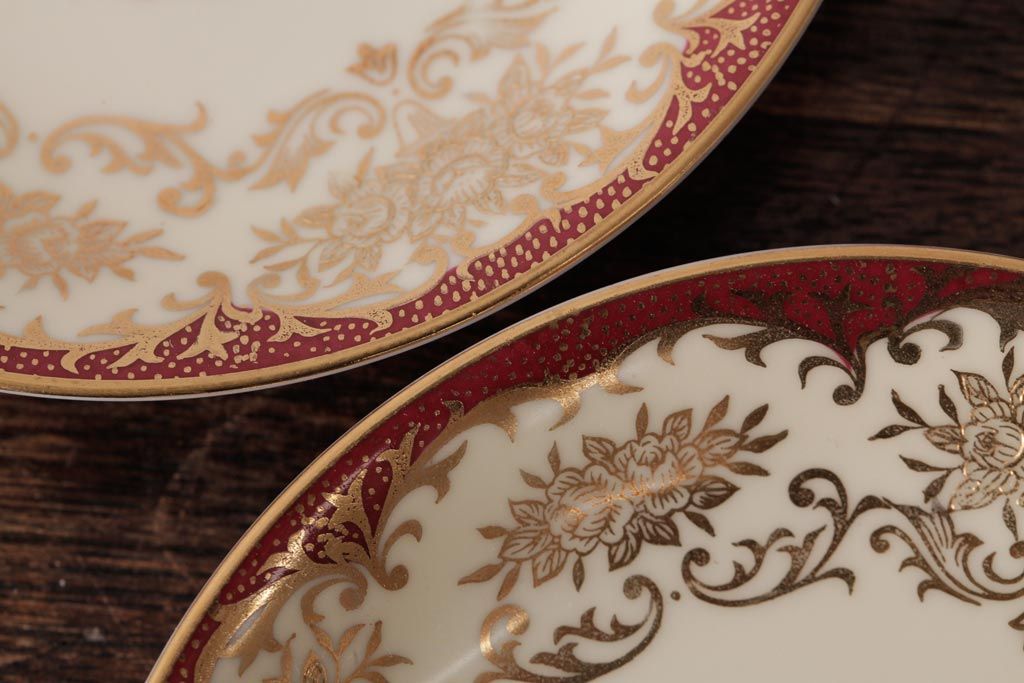 ノリタケ(Noritake、則武、日陶)　マルキ印　エレガントなデザインが魅力のカップ&ソーサー2客セット