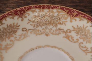 ノリタケ(Noritake、則武、日陶)　マルキ印　エレガントなデザインが魅力のカップ&ソーサー2客セット