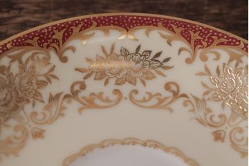 ノリタケ(Noritake、則武、日陶)　マルキ印　エレガントなデザインが魅力のカップ&ソーサー2客セット