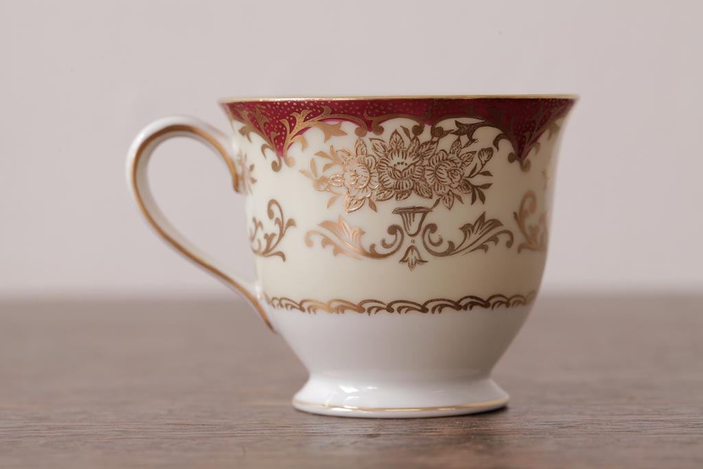 ノリタケ(Noritake、則武、日陶)　マルキ印　エレガントなデザインが魅力のカップ&ソーサー2客セット(1)