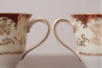 ノリタケ(Noritake、則武、日陶)　マルキ印　エレガントなデザインが魅力のカップ&ソーサー2客セット(1)