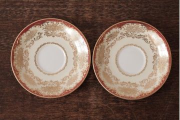 ノリタケ(Noritake、則武、日陶)　マルキ印　エレガントなデザインが魅力のカップ&ソーサー2客セット(1)