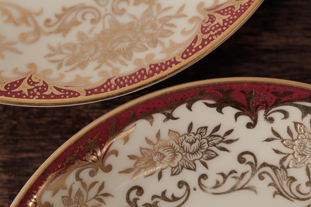 ノリタケ(Noritake、則武、日陶)　マルキ印　エレガントなデザインが魅力のカップ&ソーサー2客セット(1)