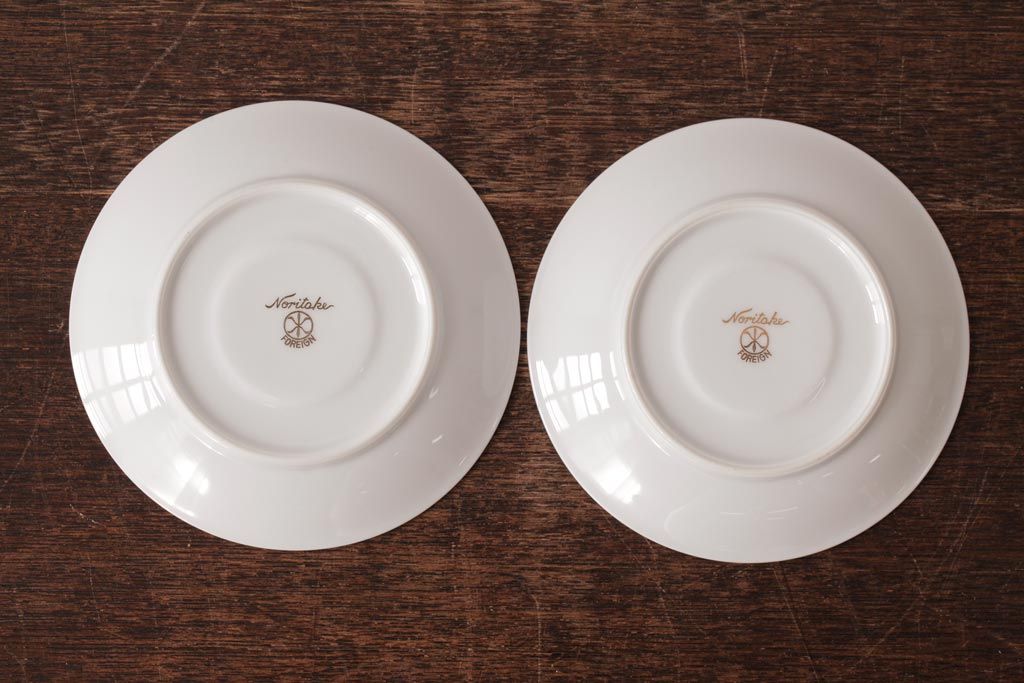 ノリタケ(Noritake、則武、日陶)　マルキ印　エレガントなデザインが魅力のカップ&ソーサー2客セット(1)