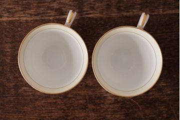 ノリタケ(Noritake、則武、日陶)　マルキ印　エレガントなデザインが魅力のカップ&ソーサー2客セット(2)