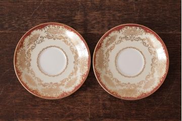 ノリタケ(Noritake、則武、日陶)　マルキ印　エレガントなデザインが魅力のカップ&ソーサー2客セット(2)