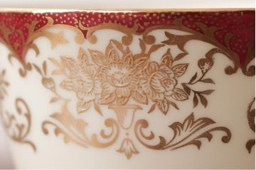 ノリタケ(Noritake、則武、日陶)　海外(英国)輸出品　マルキ印　シュガーポット・ミルクポット(シュガーボウル、洋食器)