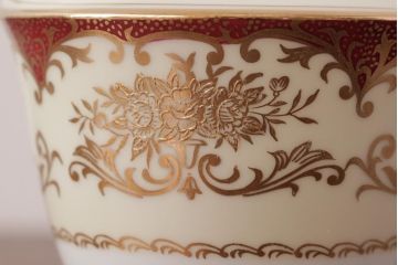 ノリタケ(Noritake、則武、日陶)　海外(英国)輸出品　マルキ印　シュガーポット・ミルクポット(シュガーボウル、洋食器)