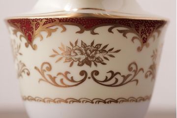 ノリタケ(Noritake、則武、日陶)　海外(英国)輸出品　マルキ印　シュガーポット・ミルクポット(シュガーボウル、洋食器)