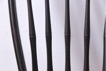 ビンテージ　中古　松本民芸家具　ループバック　和洋折衷のデザインがお洒落なダイニングチェア(定価約12万円)(椅子、板座チェア)