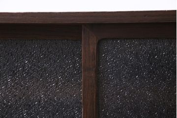 レトロ家具　昭和中期　桐材　鉄脚　ダイヤガラスがレトロな雰囲気を漂わせる箪笥ローボード(収納棚)