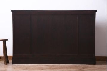 中古　北海道民芸家具　#138　落ち着いた色味のクラシカルなサイドボード(収納棚、戸棚)