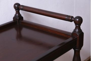 中古　松本民芸家具　上品な雰囲気醸し出すA型ワゴン(キッチンワゴン、キャスターワゴン)(定価約12万円)