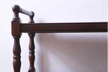 中古　松本民芸家具　上品な雰囲気醸し出すA型ワゴン(キッチンワゴン、キャスターワゴン)(定価約12万円)